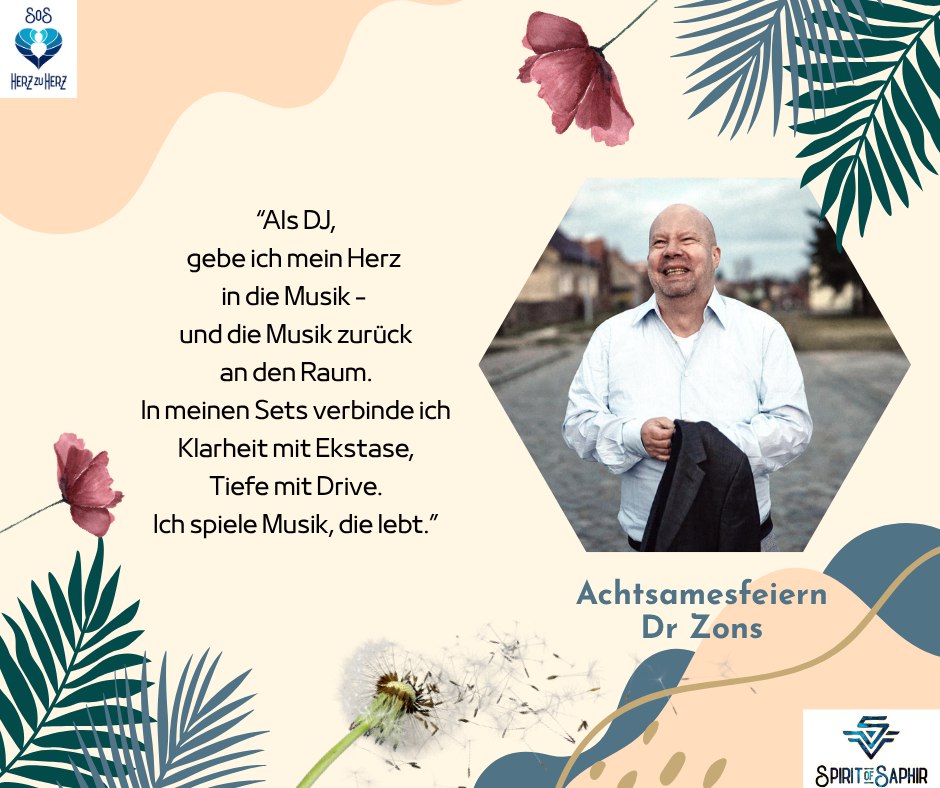 Poster: Achtsames Feiern – Dr Zons
