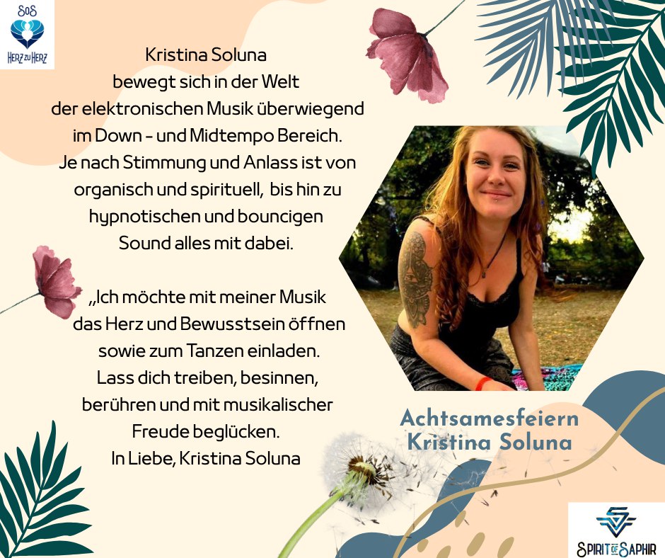 Poster: Achtsames Feiern – Kristina Soluna
