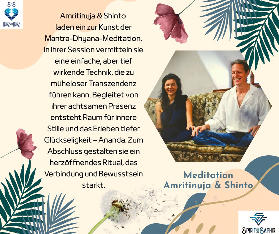 Poster: Meditation von Amritinuja & Shinto